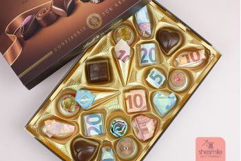 Eine Pralinenschachtel als Geldgeschenk zur Hochzeit basteln