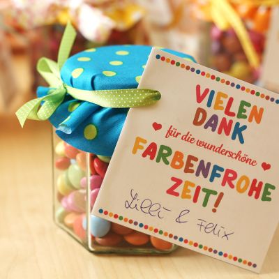 Abschiedsgeschenke einfach selbermachen. Mit der Anleitung von shesmile nähen und basteln
