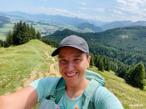 Panoramablick auf das Allgäu, Nesselwang, Säuling und Neuschwanstein.