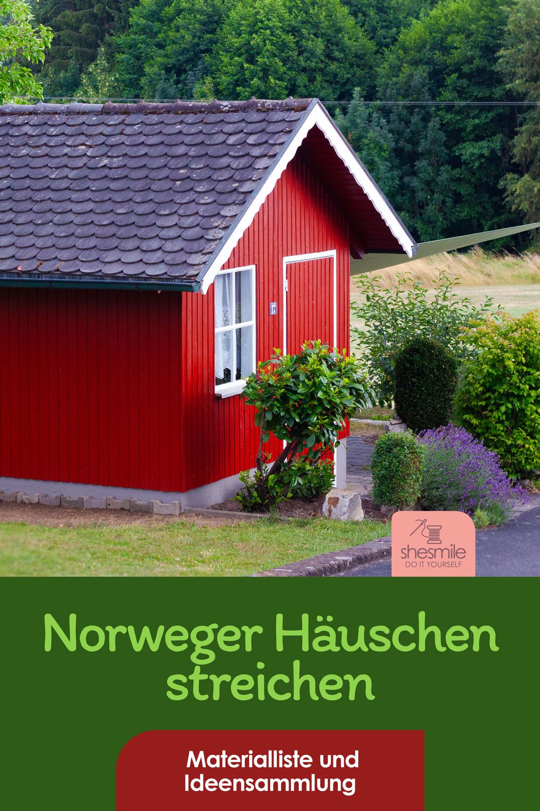 Ein rotes Norweger Häuschen im bayerischen Garten (Renovieren & Streichen)