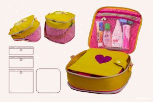 Die gut sortierte Erste-Hilfe-Tasche für unterwegs und zu Hause: Medikamententasche ZipKram, Nähanleitung und Schnittmuster in 3 Höhen und originellem Reißverschluss.