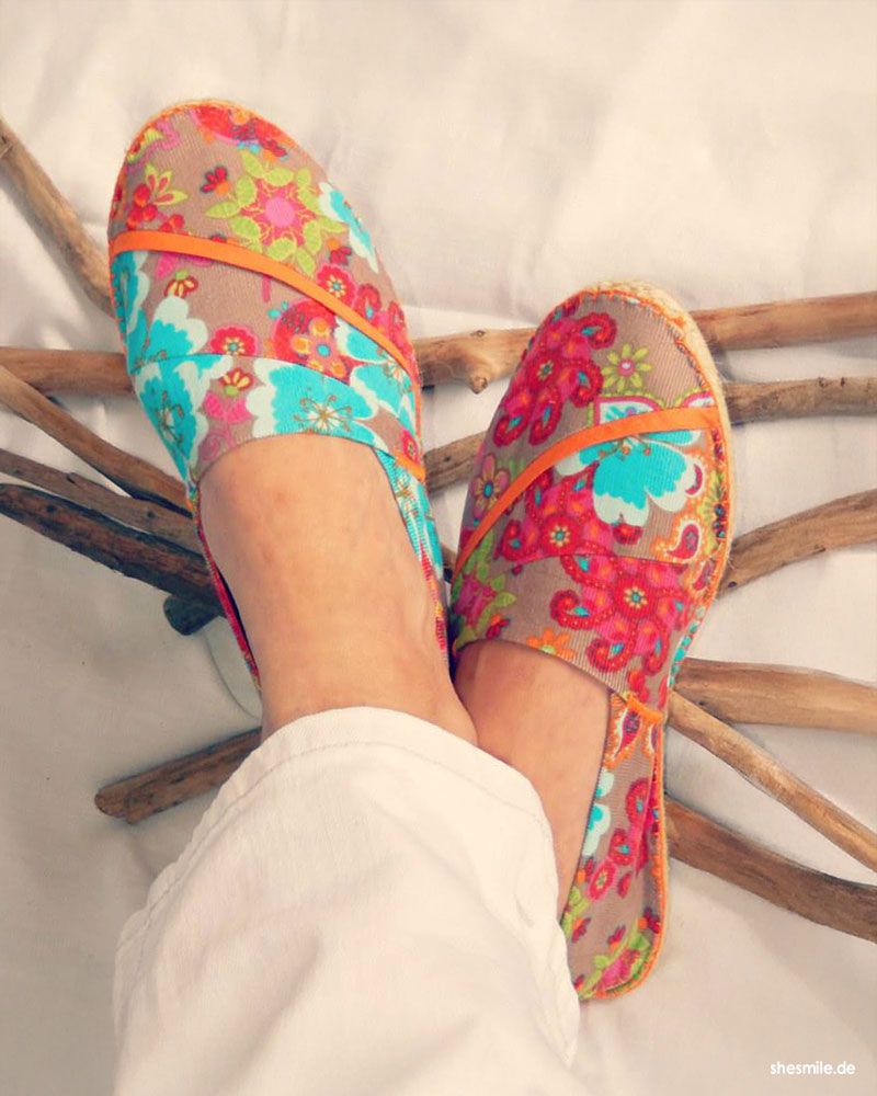 Espadrilles "Sommerliebe" (Kostenlose Nähanleitung mit Schnittmuster)