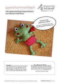 Von mir entworfene und erstellte Nähanleitung und Schnittmuster für ein Kummertröster und Sorgentier.