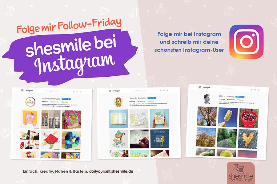 Folge mir Follow Friday - shesmile bei Pinterest!