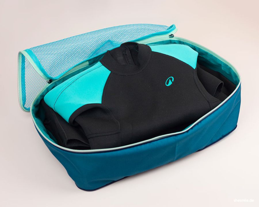 In der Größe XL: Packwürfel ZipKram für die Neoprenanzüge der Familie nähen - Schnittmuster und Nähanleitung von shesmile DIY