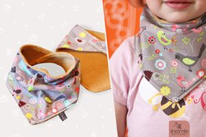 Kuschel-Halstuch mit Fleece-Innenseite für Babys und Kleinkinder (Nähanleitung & Schnittmuster)