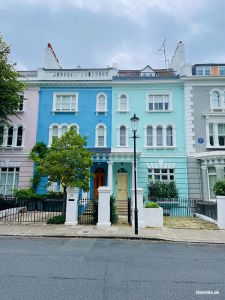 Bunte Häuser in Notting Hill