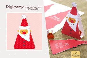 Geschenkanhänger "Santa Surprise" (Bastelanleitung und Druckvorlage)
