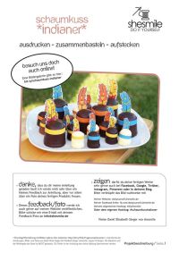 Lustige Schoko-Schaumkuss-Indianer für das Kuchenbuffet