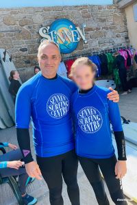 Surfer-Familie
