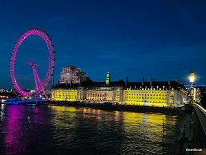 London Eye bei Nacht