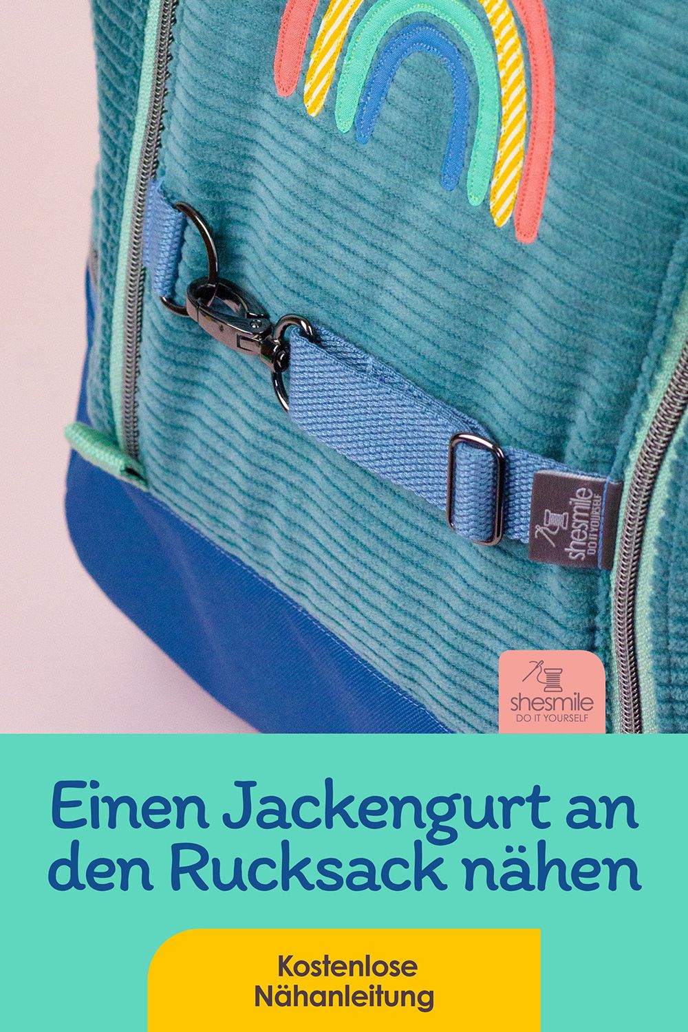 Ein Gurtband zur Befestigung von Jacken & Cappys am Rucksack nähen