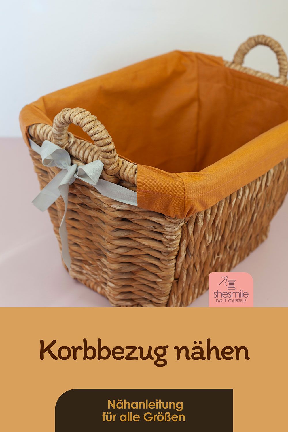 Einfach selbst nähen: Ein neuer Bezug für den Holzkorb meines Papas