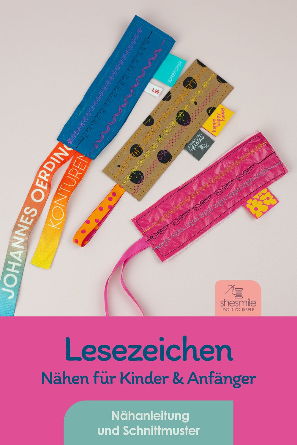 Lesezeichen "Lilli" (Nähanleitung und Schnittmuster)