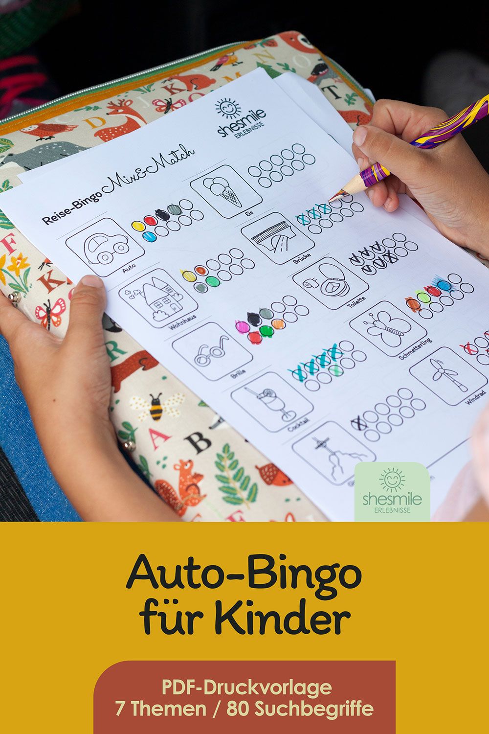 Reise-Bingo für Kinder (Druckvorlage & Spielideen)