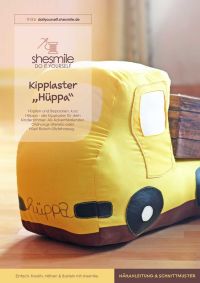 Hüppa, der Kipplaster aus Stoff zum Hüpfen und Bepacken. Als Adventskalender, Kinderzimmer-Utensilo oder Hüpf-Rutsch-Baustellenfahrzeug.