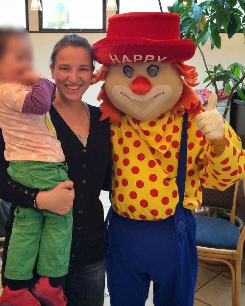 Happy der Clown aus dem Familotel (Feldberger Hof, Norden/Norddeich)