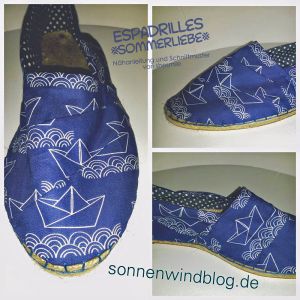 Espadrilles "Sommerliebe" (Kostenlose Nähanleitung mit Schnittmuster)