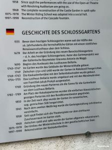 Geschichte des Schlossgartens, Krumau an der Moldau