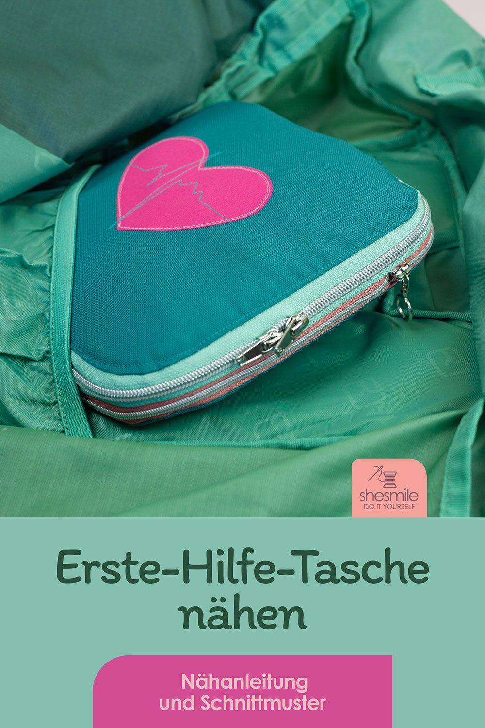 Eine gut sortierte Erste-Hilfe-Tasche für den Wanderrucksack nähen