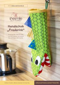 Von mir erstellte Nähanleitung mit Schnittmuster für einen Handschuh in Einheitsgröße. Ideal für Ofen und Grill. Nähbar als Krokodil, Hai, Schlange oder neutral.