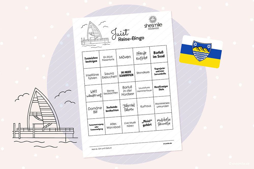 Juist Reise-Bingo (Kostenlose Druckvorlage)