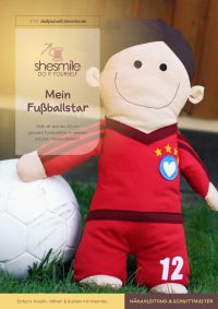 Von mir erstellte Nähanleitung und Schnittmuster für einen großes Sportler Kuschelkissen