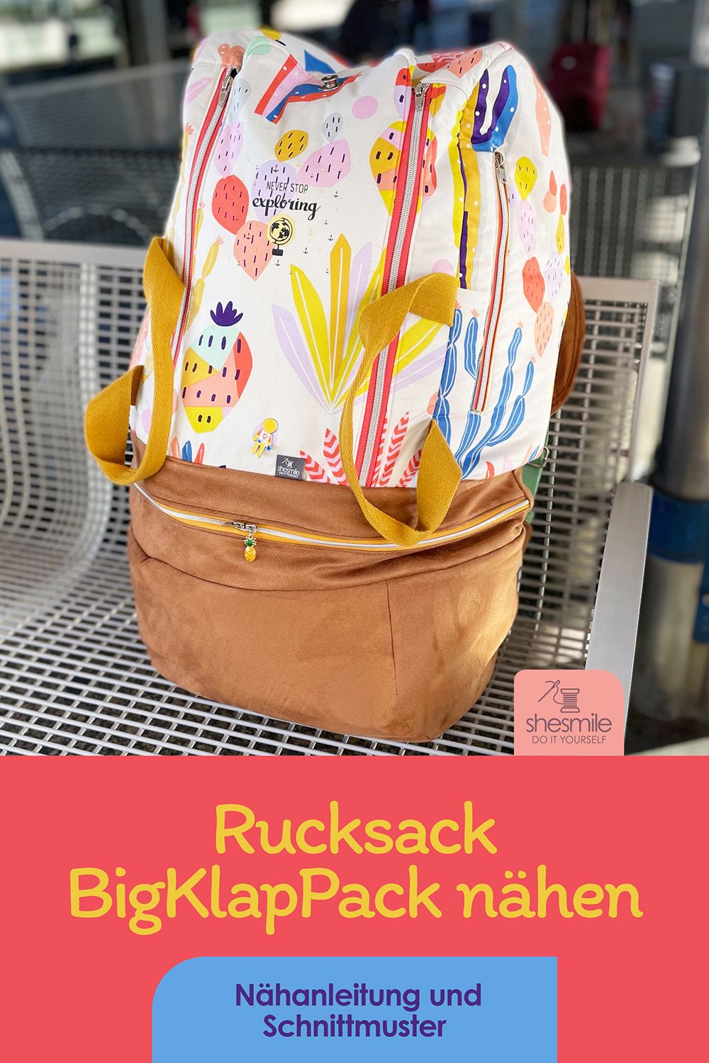 Einen XXL Rucksack "BigKlapPack" als Handgepäck oder Weekender nähen