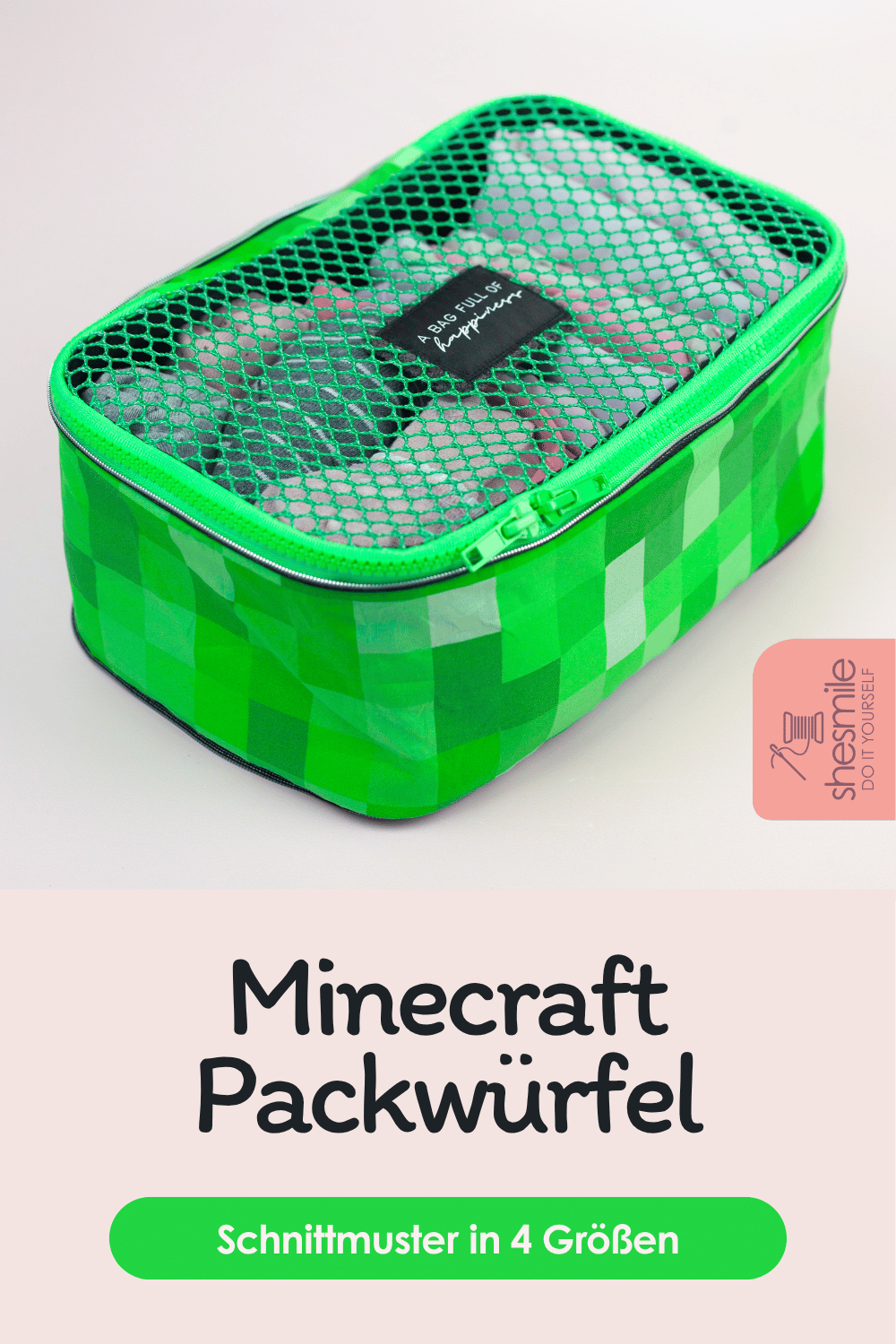 Minecraft Packwürfel - Größe S für Socken und Unterwäsche der Kinder