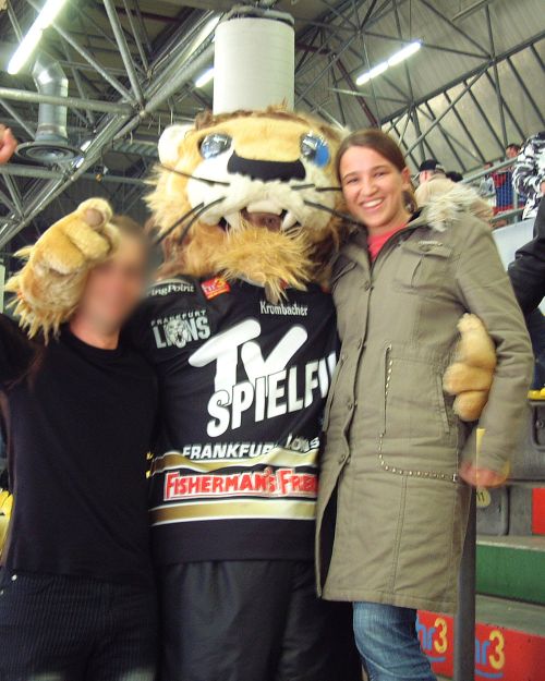 Pucki, das Maskottchen der Frankfurt Ice Tigers (Eisstadion Frankfurt)