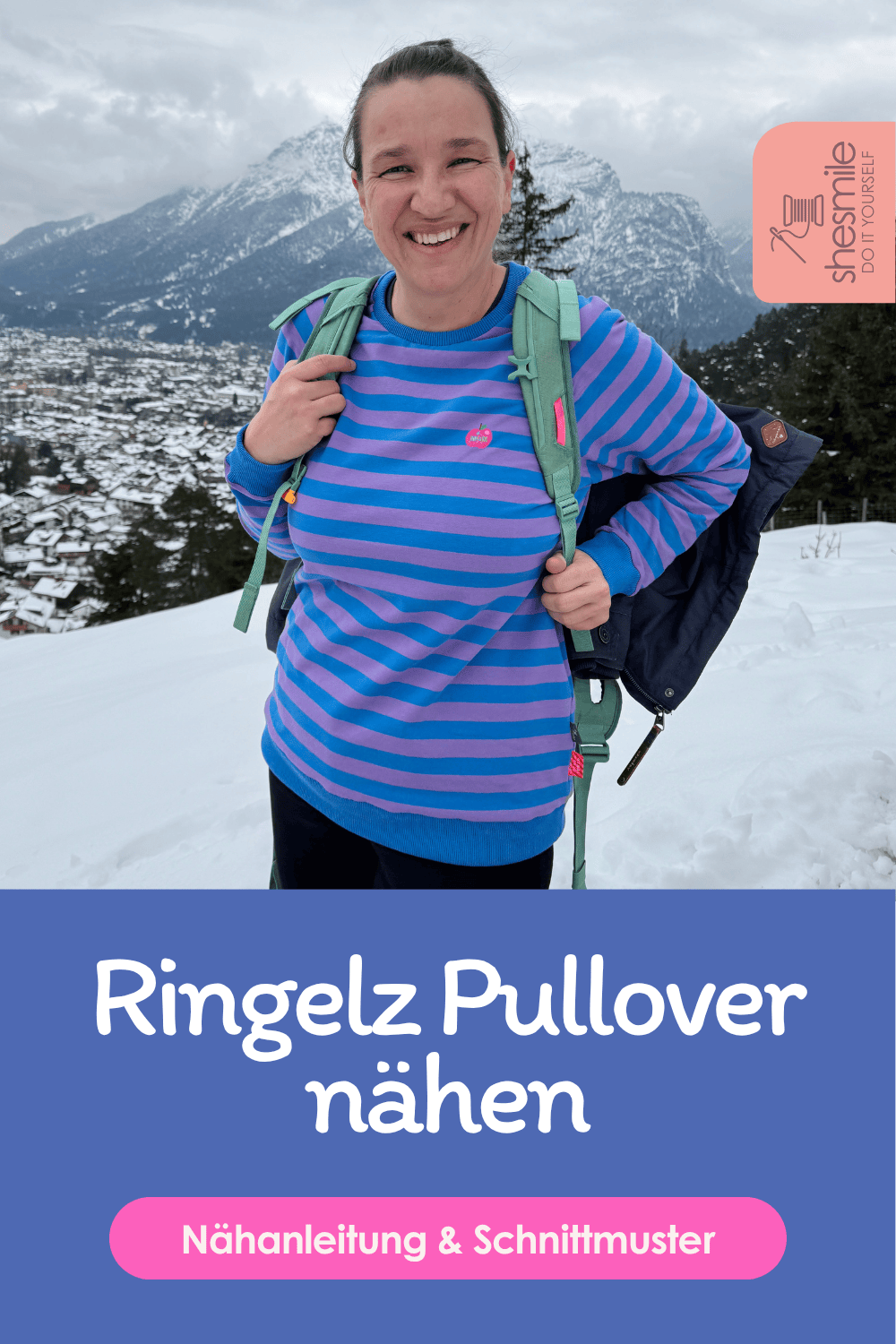 Pullover Rieke Raglan aus French Terry Ringelz von Jinny & Joe nähen