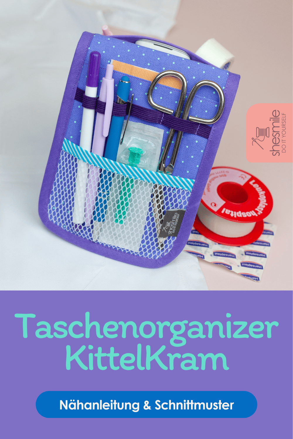 Taschenorganizer „KittelKram“ für die Kasacktasche nähen