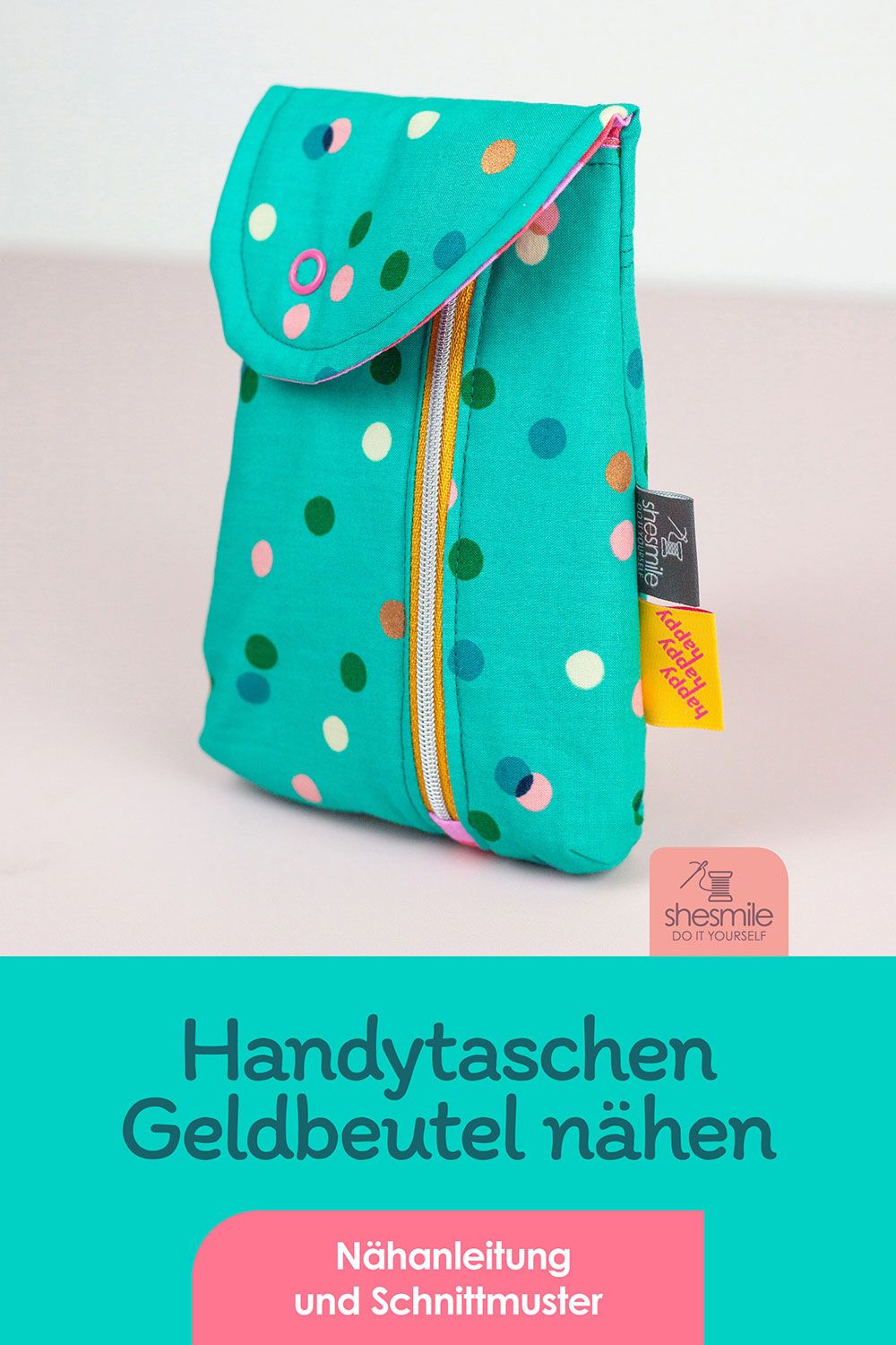 Hallo Handytaschen-Geldbeutel (Details zum neuen Taschenschnittmuster)