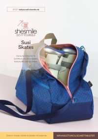 Nähanleitung und Schnittmuster gestaltet als PDF-E-Book für eine Tragetasche, Umhängetasche oder Rucksack für Skistiefel, Snowboardschuhe, Gummistiefel, Schlittschuhe, Rollschuhe, Wanderstiefel, Inline-Skates, Eishockey-Ausrüstung, den Fahrradhelm, als Wickeltasche, Badetasche oder Sporttasche!