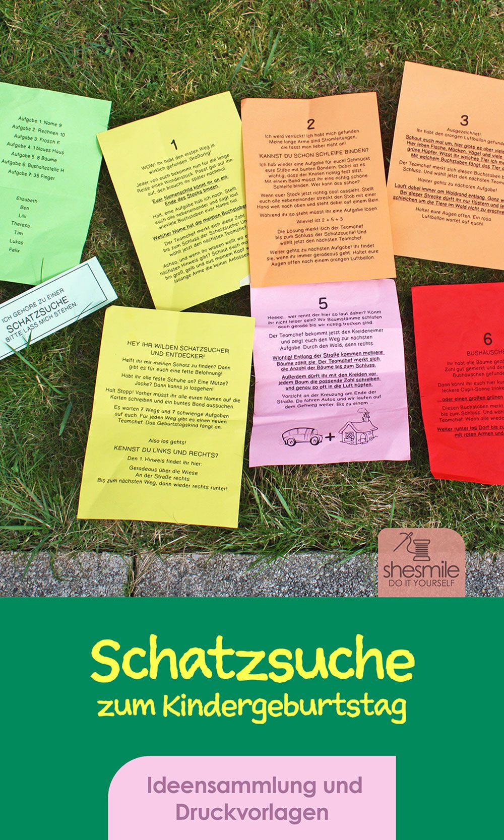 Eine Schatzsuche mit Schnitzeljagd zum 6. Kindergeburtstag