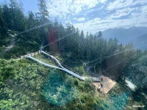 Blick auf den Rutschenweg von der Wildkogel Bahn aus