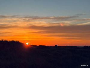 Cafè Wilhelmshöhe bei Sonnenaufgang auf Juist