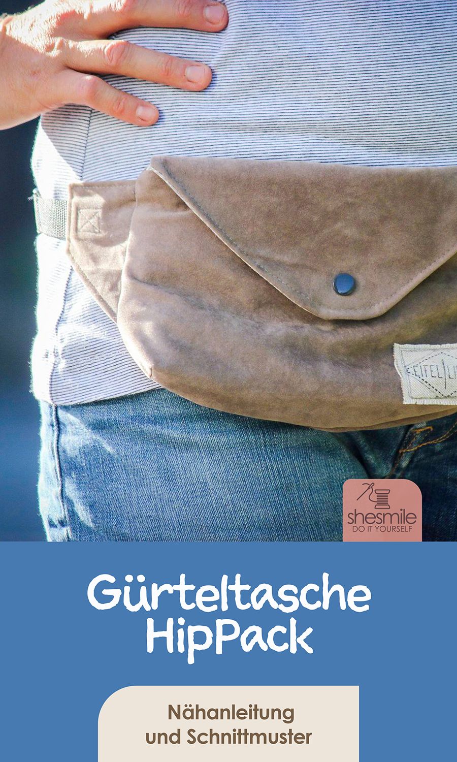Gürteltasche "HipPack" (Nähanleitung und Schnittmuster in 2 Größen)