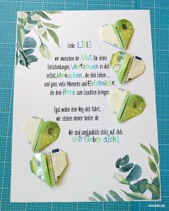 XXL Geldgeschenk zur Konfirmation basteln