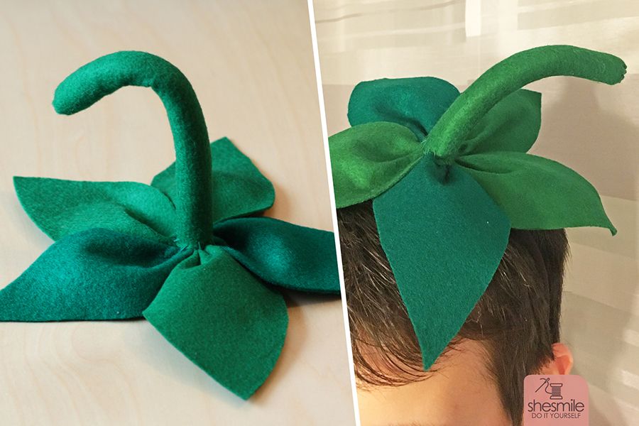 Erdbeere Kopfschmuck aus Filz (Kostenlose Bastelanleitung)