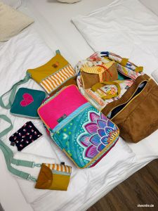 Wenn ich reise, dann mit selbstgenähten Taschen!