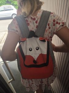 Rucksack KlappAuf genäht von Corinna, Nähanleitung und Schnittmuster von shesmile DIY.