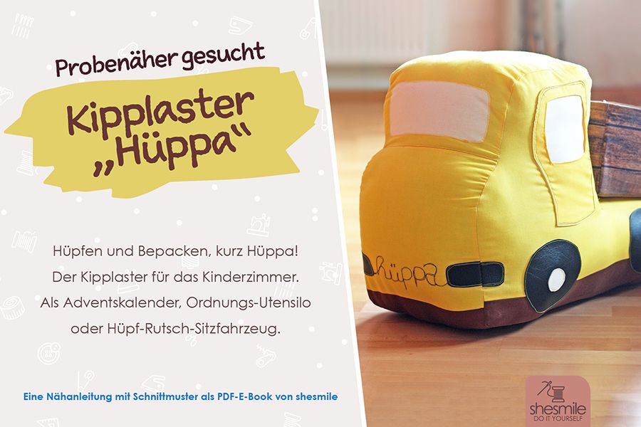 Probenäher gesucht! Kipplaster "Hüppa" (Nähanleitung und Schnittmuster)