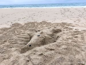 Sandskulptur am Sennen Cove Beach