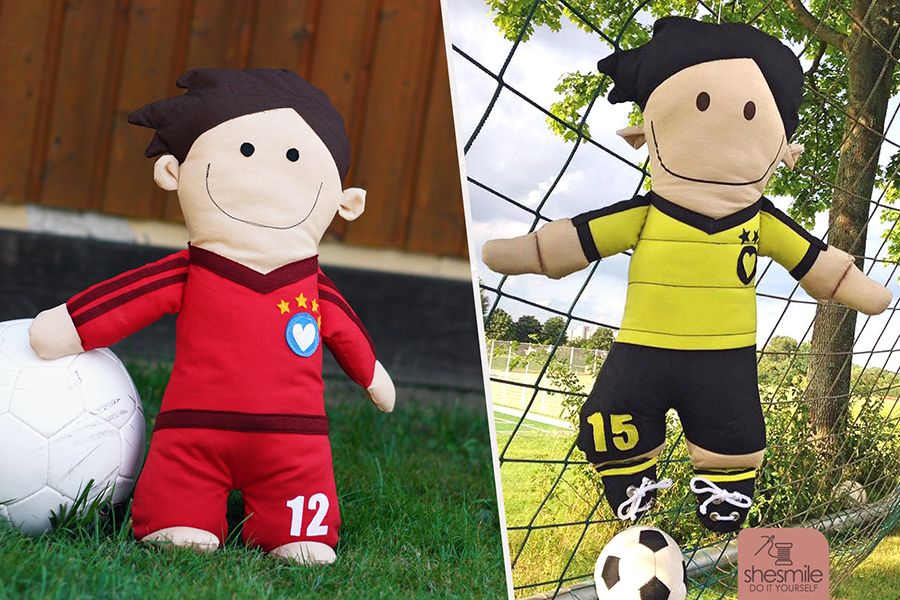Fußballstar Kuschelfreund (Nähanleitung & Schnittmuster)