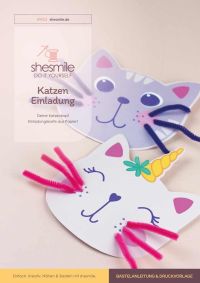 Die passende Einladungskarte für unsere Katzenparty.