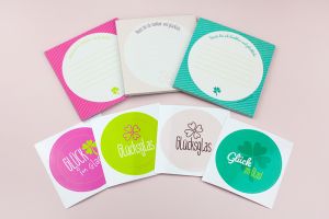 Bastelset "Glücksglas" (Notizblock & Sticker)