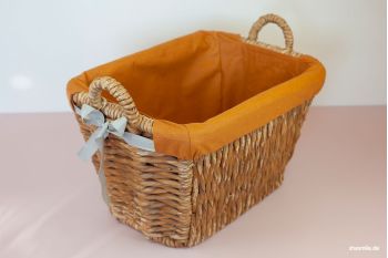 Einfach selbst nähen: Ein neuer Bezug für den Holzkorb meines Papas