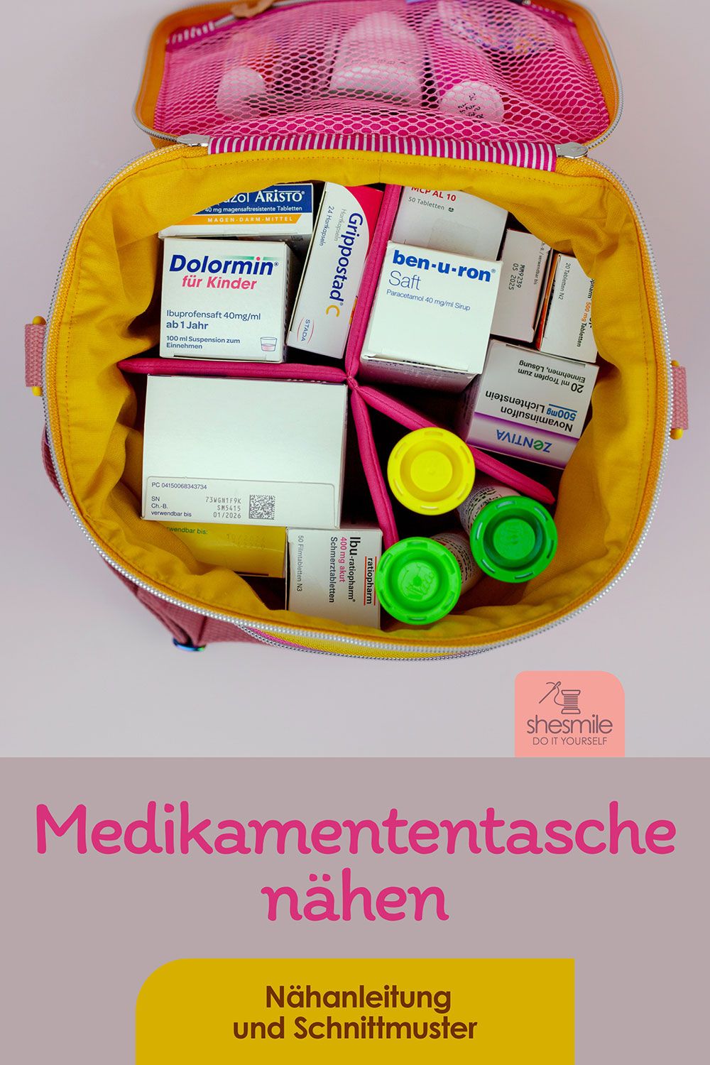Eine Medikamententasche ZipKram für die Reiseapotheke nähen