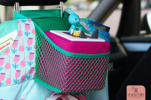 Einen Autositz-Organizer für die Toniebox nähen. Nähanleitung und Schnittmuster von shesmile!
